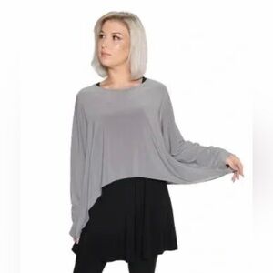 SUN KIM. Blue Asymmetric Long sleeve top. Size L